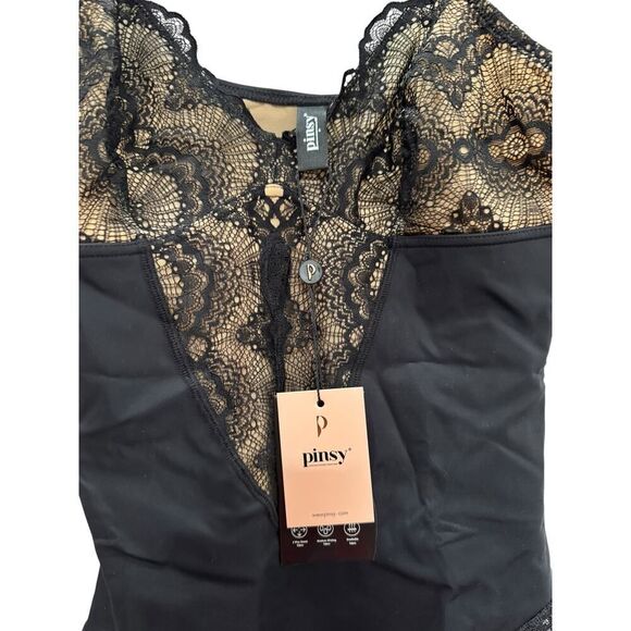 Pinsy Sculpting Lace Shapewear Bodysuit - Size M - NWT - Picture 4 of 5